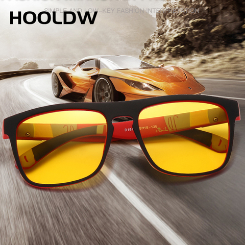 HOOLDW – lunettes de soleil polarisées pour hommes et femmes, verres jaunes, Anti-éblouissement, pour la conduite nocturne, UV400 ► Photo 1/6