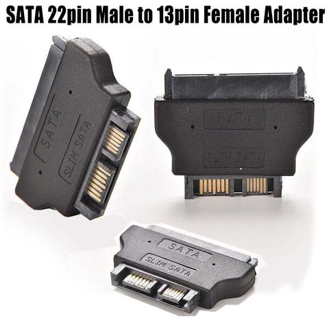 Adaptateur SATA série ATA 7 + 15 22 broches mâle vers Slim 7 + 6 13 broches femelle, pour ordinateur de bureau, disque dur HDD CD-ROM ► Photo 1/6