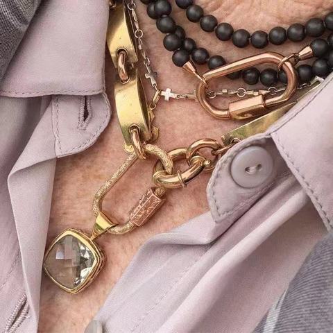 Collier chaîne cubain style punk pour hommes, bijoux vintage noir pour femmes, zircone cubique, boucle en spirale, pendentif ras du cou scintillant, 2022 ► Photo 1/6