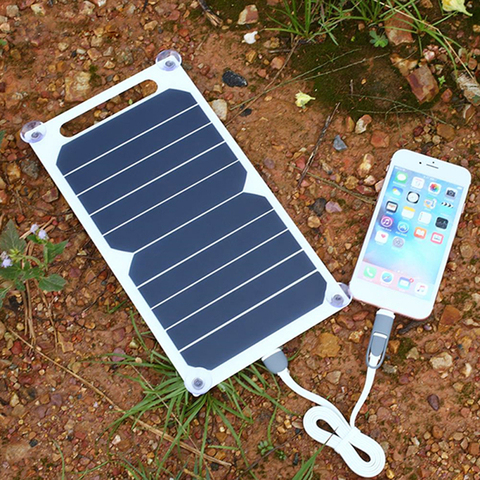 6W 5V Port USB panneau solaire Portable Sunpower cellules solaires Semi-flexible panneau solaire téléphone Portable photovoltaïque charge batterie externe ► Photo 1/6