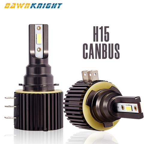 2 pièces H15 intégré Canbus Led phare de voiture jour temps feux de course pour Golf 6 7 Touran CX-5 GLK260 A180 A260 A6 Q7 ► Photo 1/6