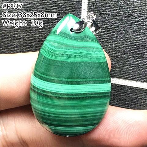 Top naturel vert Malachite Chrysocolla pendentif bijoux pour femme homme argent cristal 29x20x10mm perles goutte d'eau pierre précieuse AAAAA ► Photo 1/6