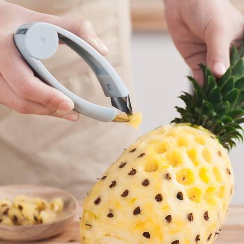 Éplucheur d'oeil d'ananas en acier à la fraise, dissolvant de graines pratique, outils de fruits, Gadgets de cuisine ► Photo 1/6