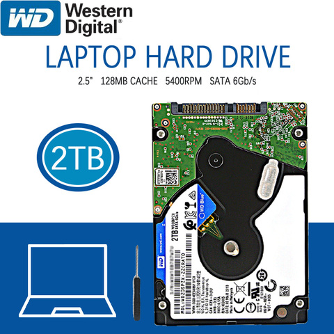 WD-disque dur interne HDD de 2 to, pour ordinateur portable, SATA III, Cache de 128 mo, 5400 RPM, 2.5 pouces, pour Notebook, PS4 ► Photo 1/6
