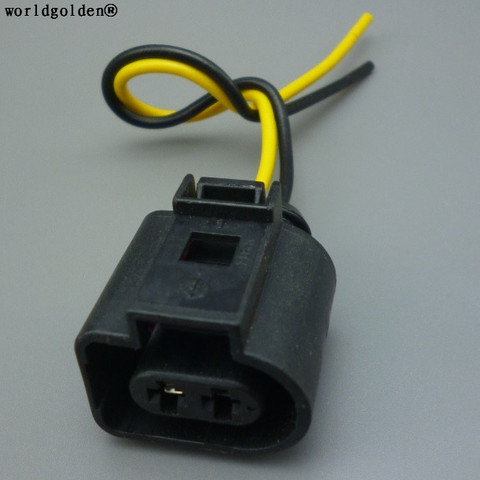 Worldgolden-connecteur à klaxon électrique à 2 broches/chemin scellé, 3.5mm, pour AUDI VW/Skoda/Passat VAG Group 1J0973722 1J0 973 72 ► Photo 1/5