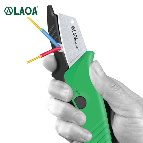 LAOA couteau d'électricien en acier inoxydable couteau pneumatique professionnel fabriqué à Taiwan coupe-fil outils de dénudage ► Photo 1/6