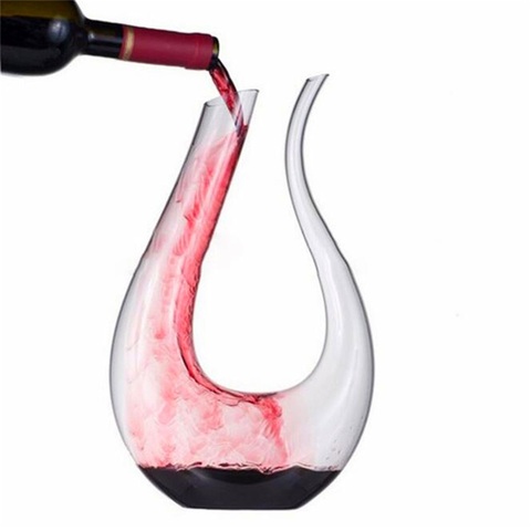 Carafe à vin rouge cristal whisky ensemble 1500ML en forme de U verre carafe bouteille Para Vinho aérateur luxe verseur séparateur distributeur ► Photo 1/6