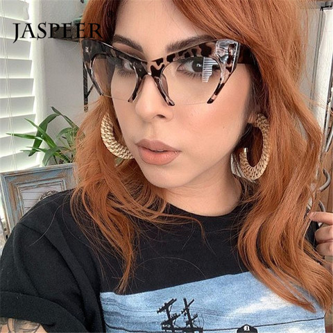 JASPEER – lunettes œil de chat rétro, demi-monture, pour femmes, styliste de marque, Gafas, monture optique ► Photo 1/6