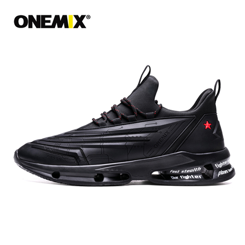 ONEMIX-chaussures d'extérieur pour hommes, baskets pour Jogging, de Sport, Style technologique, en cuir, légères d'absorption des chocs, à la mode, 2022 ► Photo 1/6