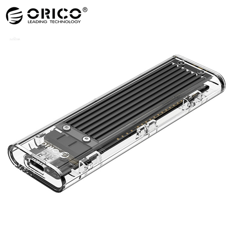 ORICO TCM2F-C3 M2 boîtier SSD NGFF M.2 à USB3.1 TYPE-C 5Gbps boîtier de disque dur transparent Support 2 to boîtier de disque SSD ► Photo 1/6