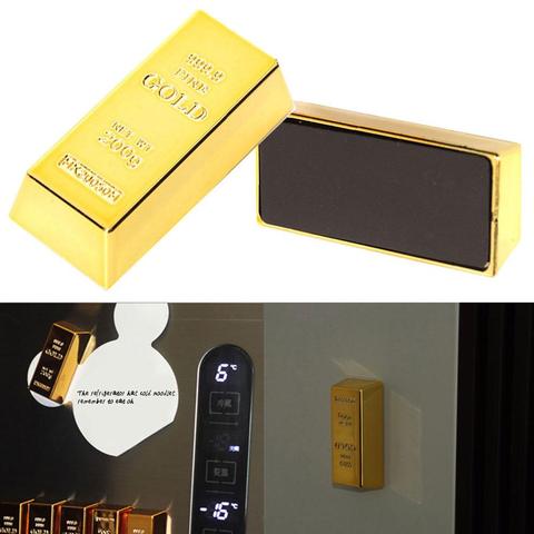 Autocollant magnétique en résine pour réfrigérateur, 3/4/6 pièces, fausse barre dorée artificielle créative, décoration artisanale pour la maison, Souvenir, cadeau d'anniversaire ► Photo 1/6