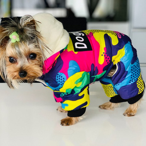 Vêtements de chien d'hiver épaissir la veste chaude pour les petits grands chiens imperméable chiot manteau pour animaux de compagnie Chihuahua carlin bouledogue français vêtements ► Photo 1/6