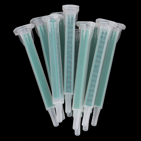 10 pièces bonne résine AB pistolet à colle mélangeur statique Tube de mélange buse de mélange seringue ensemble 83mm pour mélangeur liquide à deux composants ► Photo 1/6