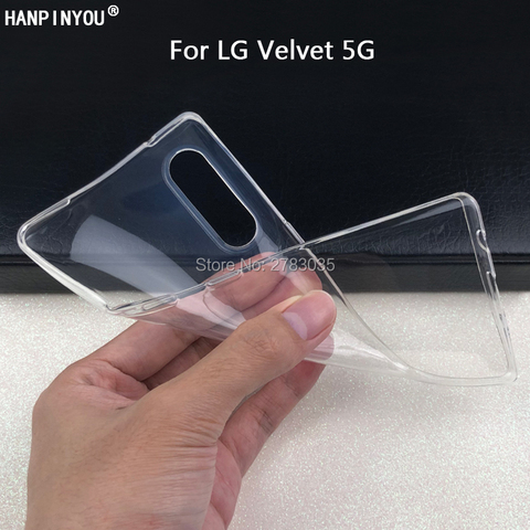 Coque de Protection d'appareil photo pour LG Velvet 5G LM-G900N G900EM, 6.8 pouces, mince, transparente, en TPU souple, coque arrière ► Photo 1/6