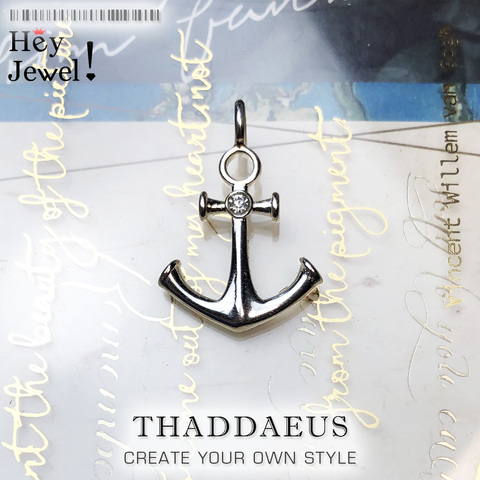 Pendentif ancre classique, marque d'hiver 2022, bijoux tendance Europe, accessoires, cadeau pour femmes et hommes, 925 ► Photo 1/6