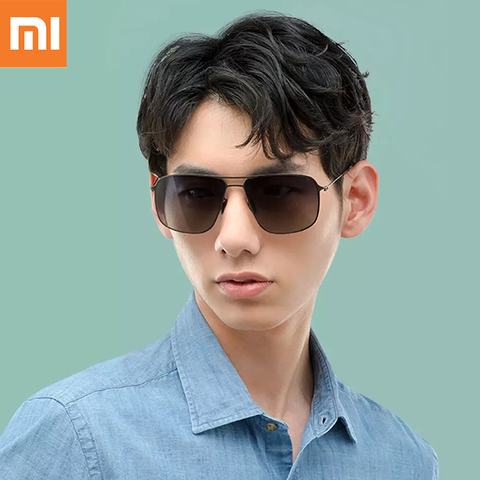 Xiaomi Mijia TS – lunettes de soleil carrées classiques, polarisées, en Nylon, 100%, UV, anti-huile, anti-salissure, acier inoxydable 304, 20g seulement ► Photo 1/6