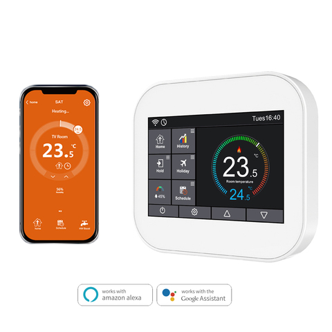 Thermostat tactile Wifi pour chauffe-eau/valve de radiateur, contrôle par téléphone intelligent anglais/allemand/polonais/tchèque/italien/espagnol ► Photo 1/6