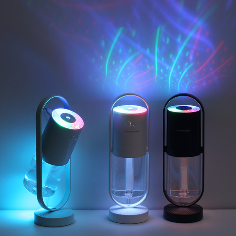 Humidificateur d'air à Projection d'ombre magique, Rotation de 360 degrés, brumisateur ultrasonique USB, diffuseur d'arôme de voiture, pour maison ► Photo 1/6