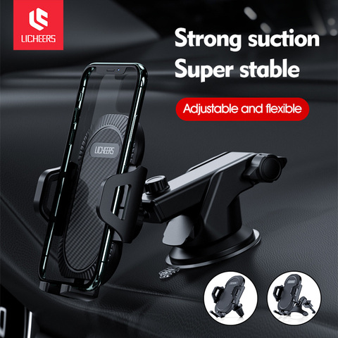 Licheers-Support à ventouse de téléphone portable pour voiture, ventouse à ventouse sans aimant pour iPhone 11 Pro Xiaomi Samsung ► Photo 1/6