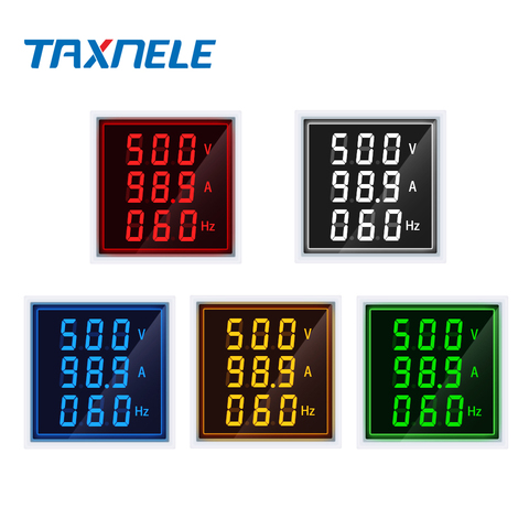 LED voltmètre numérique ampèremètre Hertz HZ AC 60-500V 0-100A signaux lumineux 220V tension courant mètre Volt ampères testeur détecteur ► Photo 1/6