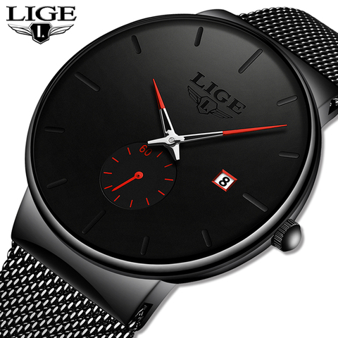 LIGE – Montre à quartz de sport pour homme, unisexe, top marque de luxe, habillement célèbre à la mode, ultra mince ► Photo 1/6