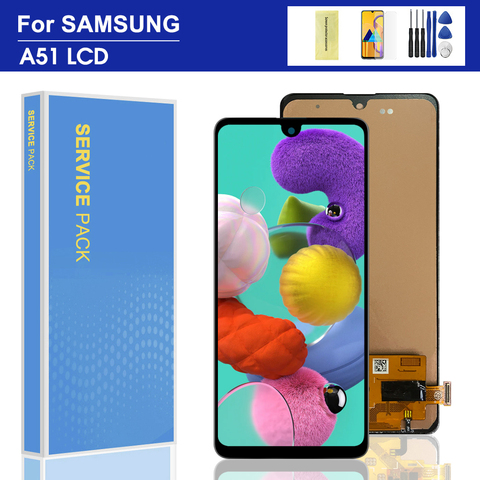 Écran LCD pour Samsung Galaxy A51 affichage écran tactile numériseur capteur assemblée pour Samsung A51 LCD A515 A515F affichage ► Photo 1/6