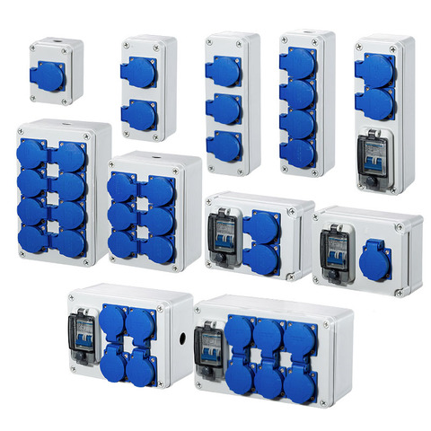 Prises de courant pour l'extérieur, trois trous, 10a, multifonction, boîtier de recharge pour voiture électrique ► Photo 1/6