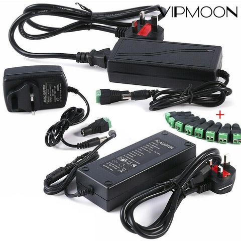 Chargeur 12 volts pour bandes LED, 5V, 12 V, 1a, 2a, 3a, 5a, 6a, 8a, 10a, AC 100-240V DC, avec connecteur femelle ► Photo 1/6
