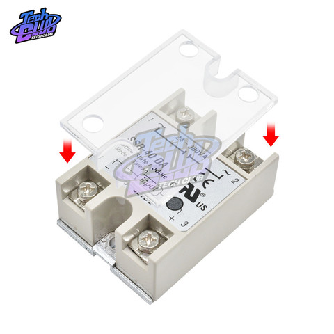 5 pièces en plastique SSR Protection transparente du support de couverture avant de relais à semi-conducteurs adapté aux DC-DC de AC-AC DC-AC ► Photo 1/1