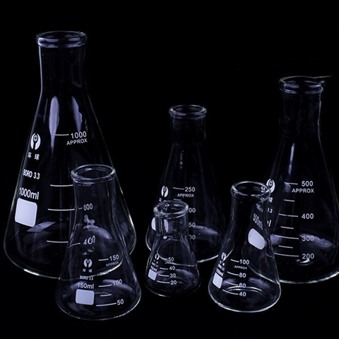 Erlenmeyer-flacon en verre Borosilicate, triangulaire, à col étroit, équipement chimique de laboratoire, 50 à 1000Ml, 1 pièce ► Photo 1/4