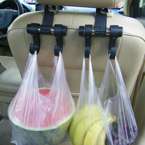 180 degrés pivotant siège de voiture crochet arrière multi-fonctionnel en métal Auto siège de voiture appuie-tête cintre sac support de crochet pour sac sac à main support ► Photo 1/6