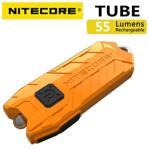 NITECORE Tube Portable lumière Micro-USB Rechargeable EDC poche lampe de poche étanche Mini taille léger 10 coloré clé lampe ► Photo 1/6