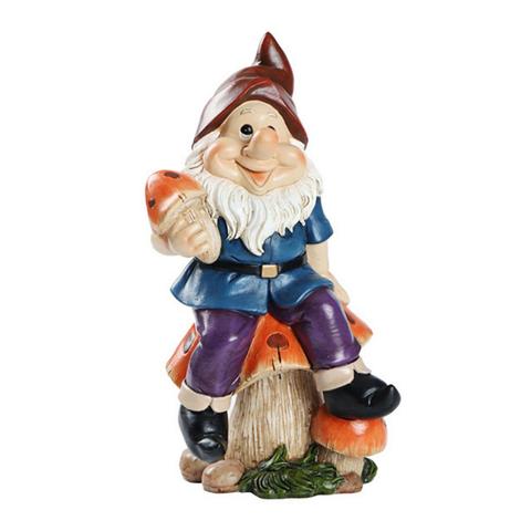 Statue de gnomes de jardin en résine, Figurines de nains coquins peintes à la main, décoration de jardin artisanale pour la maison, cadeaux d'anniversaire ► Photo 1/6