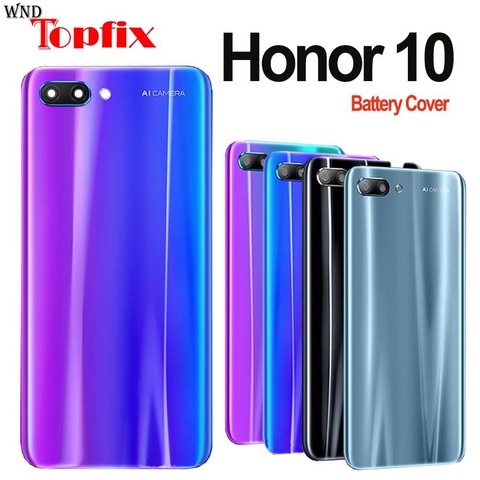 Pour Huawei Honor 10 couvercle de batterie arrière porte boîtier de verre arrière pour Honor10 couvercle de batterie pour Honor 10 boîtier ► Photo 1/4