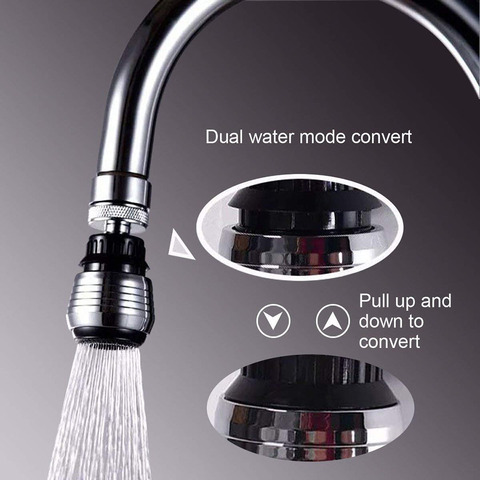 Robinet de cuisine connecteur douche aérateur 2 Modes 360 degrés réglable filtre à eau diffuseur économie d'eau buse robinet ► Photo 1/6