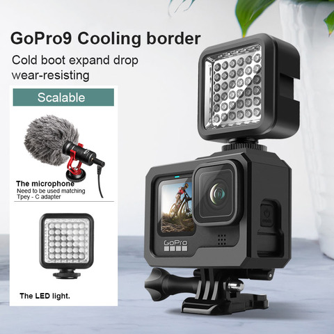 Coque de protection pour GoPro Hero 9, étui de cadre, coque de protection avec support de chaussure, accessoires de caméra de Sport ► Photo 1/5