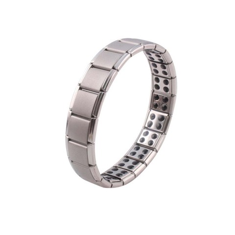 Bracelet magnétique de guérison hommes santé Germanium Bracelet extensible bijoux meilleur cadeau en acier inoxydable soins de santé main chaîne aimant ► Photo 1/6