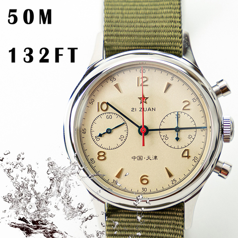 Montre-bracelet étanche en saphir pour homme, avec chronographe mécanique, 1963, 38MM, 40MM, 1901 ► Photo 1/6