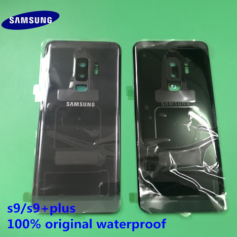 Original nouveau Samsung Galaxy S9 Plus S9 + couverture arrière couvercle de la porte arrière couvercle de la batterie arrière en verre remplacement pour Samsung S9 ► Photo 1/5