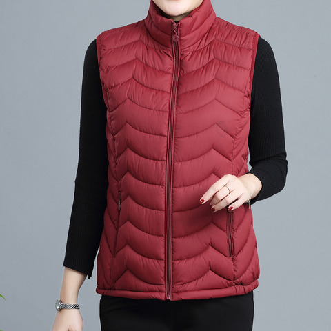 Gilet d'hiver en coton pour femmes, 6 couleurs, Style coréen, gilet épais, vêtements d'extérieur, solide, chaud, sans manches, grande taille 6XL ► Photo 1/6