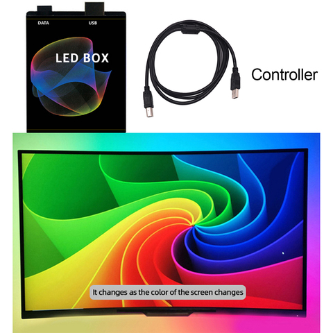 Écran de rêve PC, DC 5V, WS2811 WS2812B SK6812 RGB LED USB, boîtier de contrôle, rétro-éclairage, ordinateur ► Photo 1/6