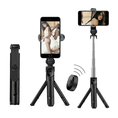 Monopode extensible de trépied de téléphone de bâton de Selfie de 3 en 1 avec la télécommande de Bluetooth pour le bâton de Selfie de Smartphone ► Photo 1/6