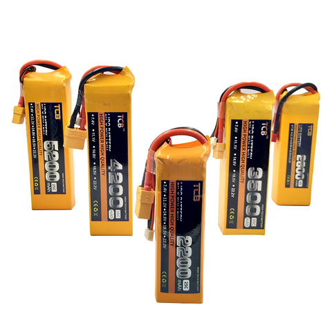 TCB – batterie LiPo 2S 7.4V, 2200mAh, 2600mAh, 3500mAh, 4200mAh, 5200mAh, 25C 35C pour avion, Drone, voiture RC, jouet ► Photo 1/6