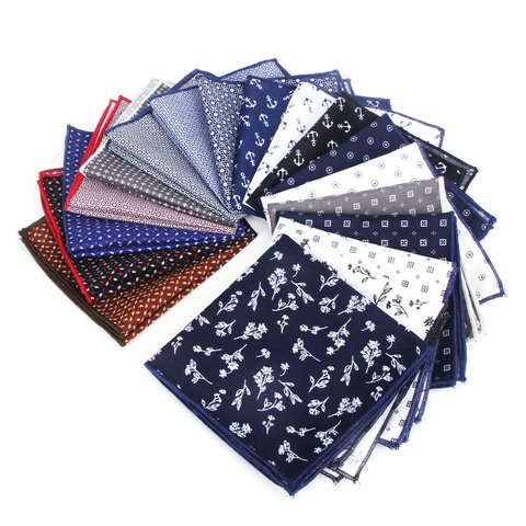 Nouveau carré de poche pour hommes femmes serviette de poitrine à fleurs Hanky messieurs Hankies hommes costumes mouchoir impression poche serviette ► Photo 1/6