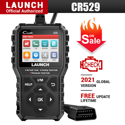 Nouveau launch Creader 529 OBD2 Scanner outil de Diagnostic automobile OBDII lecteur de Code Code défaut lire OBD Scan bricolage lecteur de Code CR529 ► Photo 1/6