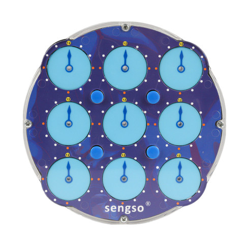 Shengshou – Cube d'horloge magique à positionnement magnétique, en ABS bleu Transparent, horloge magique professionnelle, équipement d'intelligence, jouets pour enfants ► Photo 1/2
