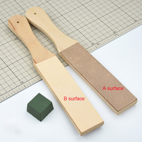 Lames en cuir double face Strop Cutter rasoir aiguiseur conseil de polissage aiguiser les outils à la maison B99 ► Photo 1/6