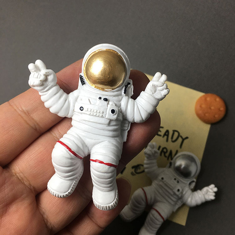 3D aimants pour réfrigérateur dessin animé astronaute réfrigérateur pâte aimant décoration aimant magnétique message board collection cadeau ► Photo 1/6