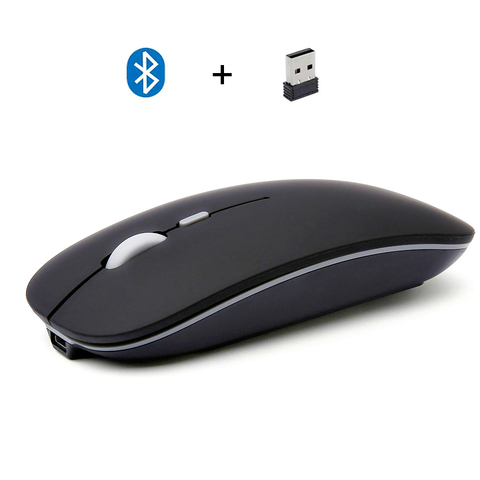 2022 nouveau double Mode Bluetooth 4.0 + sans fil souris mince jeu Pc Mini ordinateur portable Usb ordinateur accessoires bureau ► Photo 1/6