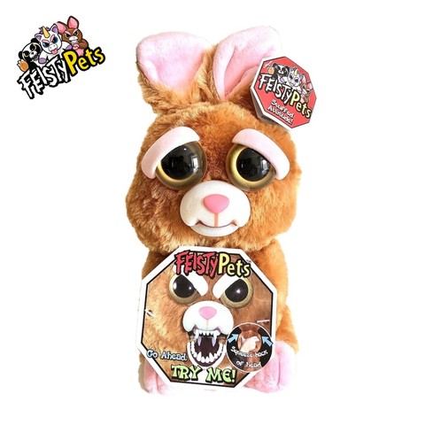 Feisty – peluche pour animaux de compagnie, lapin rose en peluche, cadeau ► Photo 1/5